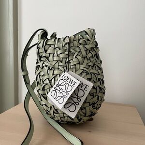 Loewe Nest Basket Bag in color spring jade